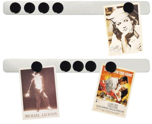 PYJLBX Magnettafel Pinnwand Magnetisch Magnetwand Magnetleiste Selbstklebend Memoboard, Klein Edelstahl Magnettafel Küche Metallband Magnettafeln mit 10 Schwarz Magnete für Büro Küche Fotowand,2 Stück