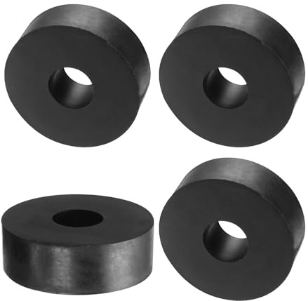 QUARKZMAN Espaciadores de Goma 60mm OD 20mm ID 20mm Altura 4pcs | Espaciador Redondo Antivibración Arandelas Gruesas para Accesorios de Hogar y Coche
