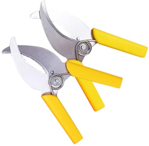 CIYODO Tijeras de Podar Pack de 2 Piezas para Árboles Frutales de Acero Inoxidable Diseño Compacto y Resistente Oxidación para Jardinería y Corte de Corteza