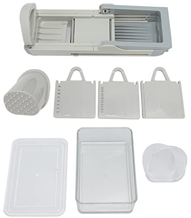 Lybunair Coupe-légumes Pliable Hachoir Multifonctionnel Vertical Dicer Pomme de Terre Oignon Hachoir avec Boîte de Rangement pour Cuisine