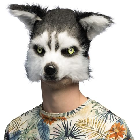 Boland - Masque animalier en peluche pour adultes, demi-masque réaliste pour le carnaval, une fête à thème ou un événement cosplay animalier