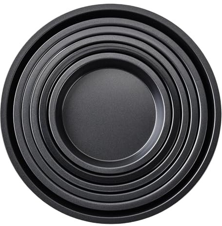 Pasdrucn Pizza Trays for Oven, Non-Stick Pizza Baking Tray Set for Oven, Carbon Steel Pizza Oven Tray for Baking Oven Applicable, Pizza Baking Trays for Oven Non Stick (5 Sizes)