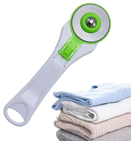 Herramienta de corte de camisa – Cortador giratorio de 45 mm para tela, rueda de corte de tela | Cortador giratorio de acero inoxidable para acolchado, rueda de corte con mango ergonómico para tela
