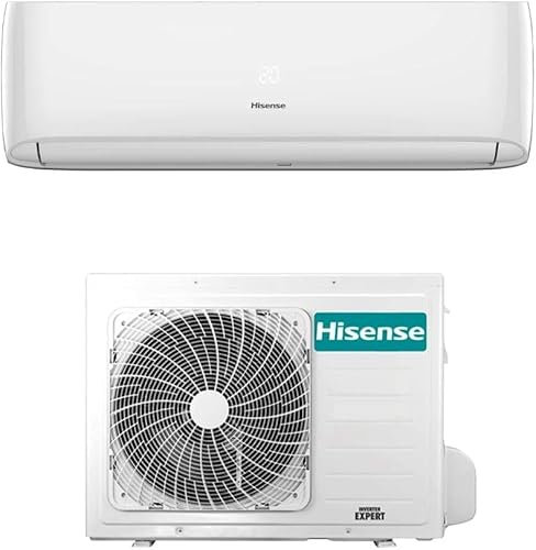 Climatizzatore WiFi Incluso Hisense Condizionatore Deumidificatore Pompa di Calore Split a Parete con Telecomando Risparmio Energetico (24000 BTU)