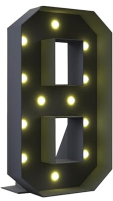 70CM/2.3FT Marquee Light Up Number 8, Mosaic Giant Marquee LED Light Pre-cut Foam Board Set Birthday Party Wedding Baby Shower Xmas Anniversary