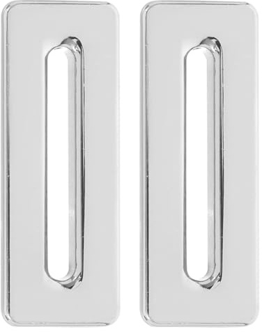 Veemoon Lot De 2 Cache Trop-Plein Lavabo Rectangulaire Anneau De Garniture pour Lavabo De Salle De Bain Et Évier De Cuisine Insert Universel en Plastique Installation Facile