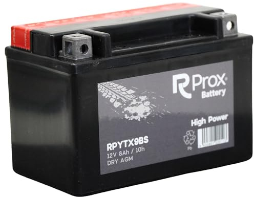 Batería Moto YTX9-BS AGM High Power 12V 8Ah 135Amp. Máximo Poder de Arranque. Made in Europa.