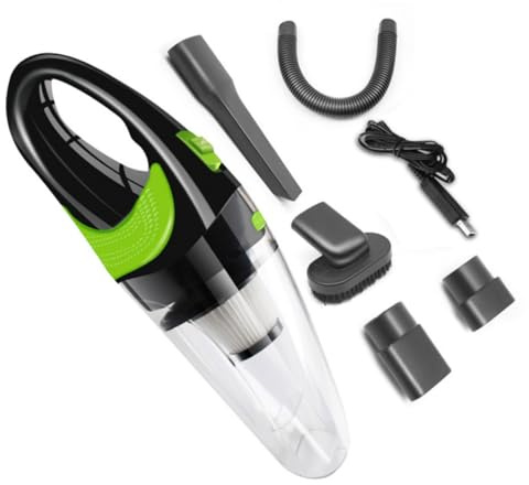 TOBBOMEY Aspiradora Inalámbrica Portátil USB Mini para Coche y Ligera Uso Seco y Húmedo Eficaz para Cenizas y Líquidos Interiores de Vehículos