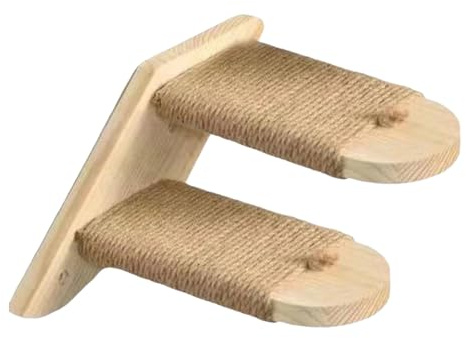 Watreketal Katzen Kletterleiter Aus Naturholz Wandmontage Platzsparendes Design Aktivitätsspielzeug Für Kleine Und Haustierunterhaltung Katzen Kletterregale