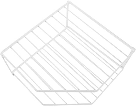 HAMPPLIES Organizer da Cucina Angolare Bianco Scaffale Porta Pentole e Piatti Mensola da Bancone per Armadi Ripiano Multiuso per Pentole Padelle e Piatti per Spazi d Angolo