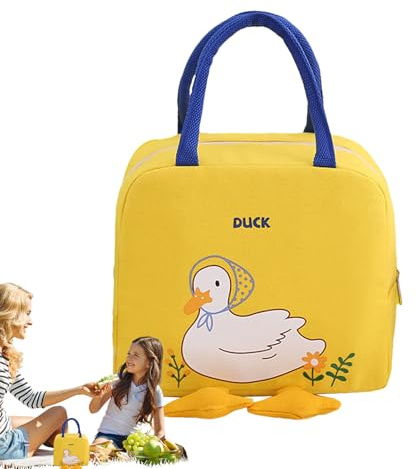 Générique Lunch Box - Lunch Bag | Tiffin box with Smooth Zipper, Insulated Tote with Wear-Resistant Cloth, Food Bags, Portable Snack Holder for Work School Picnic Travel