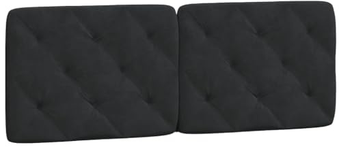 HFXHIJXQ Kopfteil-Kissen 120 cm Schwarz Rauten-Heftung Wandkissen gepolstert 122x6x48 cm passend 120 cm Bett Montage