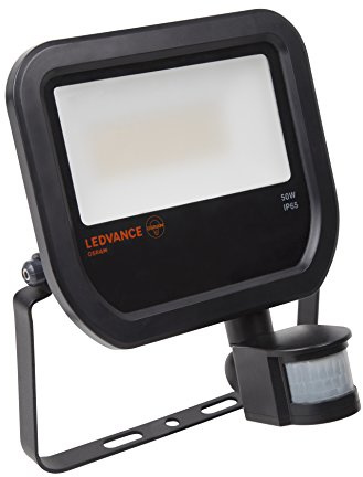 LEDVANCE Floodlight LED Sensor 50 W Black LED Projector – Projectors (LED, Cool White, I, IP65, IK07, Black)