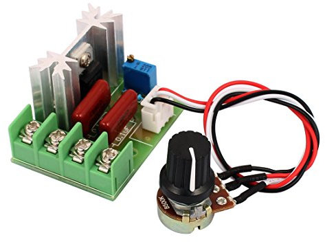Aexit AC 2000W 220V SCR Spannungsregler Motor Drehzahlregelung Extern Potentiometer