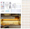WOBANE Dimmable Under Cabinet Kitchen Lights,6 x 50cm Cupboard Lighting with Remote Control,Warm White Under Counter LED Strip Light for Shelf,Unit,Closet,1500lm,12V Adapter