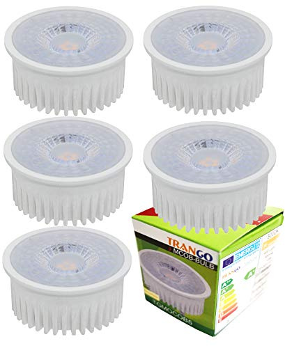 Trango 5er Pack MOCWSD*5 LED Modul in 3-Stufen dimmbar Ultra flach nur 23mm Einbautiefe 6000K Tageslichtweiß zum Austauschen GU10 & MR16 Leuchtmittel für Einbauleuchte Einbaustrahler Spot