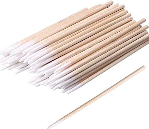 SHOPANTS Lot de 100 cotons-tiges de 7 cm - tiges en bois avec bout pointu - pour manucure, maquillage, nettoyage et tatouage de sourcils