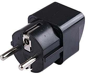 BOROCO us till EU-adapter, europeisk universell kontakt adapter AC 250 V 10 A EU-ström, universal RU ES amerikansk konvertering-Europa-nätkontakt Storbritannien till EU-nätkontakt (svart)