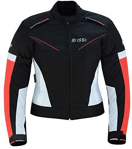BI ESSE Chaqueta de mujer Lady Tesssuto Moto con protectores extraíbles e impermiables desenfundable