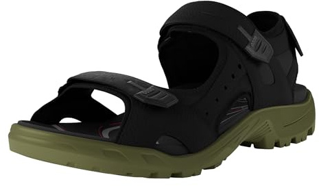 ECCO offroad öppen tå sandaler för män, Svart ekollon, 7/7.5 UK
