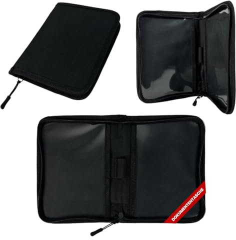 NØMIS Dokumententasche | Ideal fürs Handschuhfach | Reisepasshülle, Fahrzeugschein Hülle, Jagschein Etui, Angelschein Mappe | Ausweismappe mit Stifthalter | Kfz Schein Hülle | Geschenk zur Prüfung