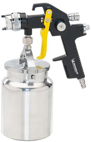 MICHELIN - Pistola professionale per verniciatura a spruzzo tipo aspirante con serbatoio da 1 L - ugello da 1,5 mm - Consumo d'aria : 240 l/min - Pressione massima : 3-4 bar