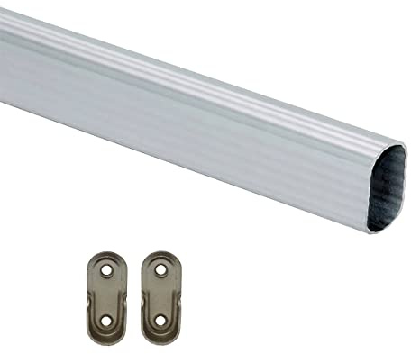 Tringle à vêtements pour armoire 70 cm - Tringle à vêtements polyvalente - En métal ovale - Différentes tailles
