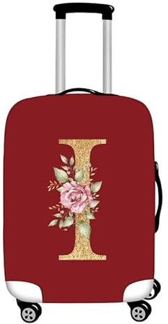 Morbuy Elastisch Reise Kofferhülle Kofferschutzhülle Koffer Schutzhülle mit Reißverschluss Luggage Cover Waschbar Rot von A bis Z Gepäck Cover mit Kofferschutz-Bezug (I,XL (30-32 Zoll))