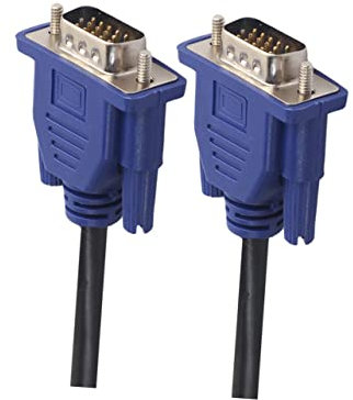 Homoyoyo Cable Vga Macho a Macho De 5 Metros para Computadora y Monitor, con Núcleo De Ferrita Antiinterferencias, Cable De Video Negro para Pc, HDTV, Proyector y Pantalla De Alta Resolución
