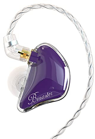 BASN Bmaster DREI-Dynamische Treiber In-Ear-Monitore Kopfhörer (violett | Mit Zwei Abnehmbaren Kabeln, Geräuschisolierende In-Ear-Ohrhörer, Geeignet für Tontechniker, Musiker, Schlagzeuger und Sänger