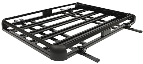 Universal Dachkorb Auto, Aluminium Dachgepäckträger bis 150 kg, Gepäckträger Gepäckkorb für SUV-Modelle, Schwarz