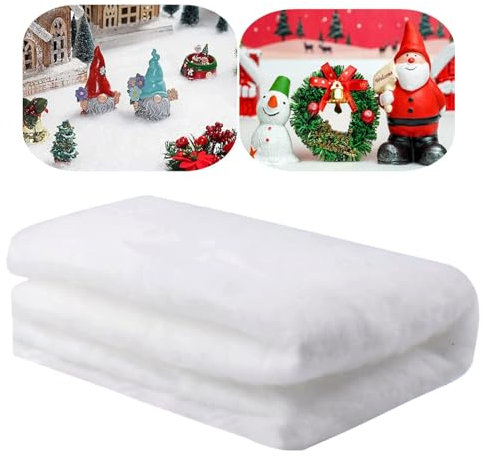 ASOPFYUM Schneedecke Deko, Weihnachten Kunstschnee (80x300cm), Rolle Für Watte Deko Weihnachten, Weiß Kunstschnee Matte, Schneedecke Weihnachtsdorf, Weihnachtsschnee Für Party Deko