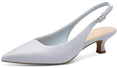 MARCO TOZZI Slingpumps för damer av läder spets, Lt Blue Nappa, 40 EU