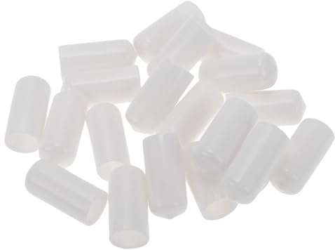 A ABSOPRO Radmutter Bolzen 19mm Felgen Reifenmutter Schrauben Staubschutzkappe Abdeckung Mutter Schutz PVC Weiß 20 Stück