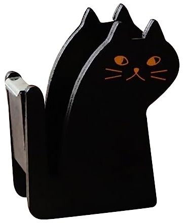 HOODANCOS Niedlicher Katzentisch-klebebandabroller Aus Langlebigem Holz Tragbarer Tape Holder Für Home Office Schnelles Abreißen Dekoratives Geschenk Für Katzenfreunde Und Schreibtischdeko