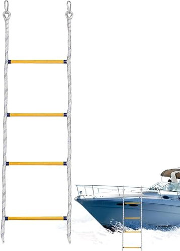 Échelle de Corde D'évacuation, Échelle Souple en Résine, Échelles de Corde pour Adultes, pour Escalade en Hauteur, Travail d'urgence, Intervention de Sécurité, Sauvetage en Cas d'incendie