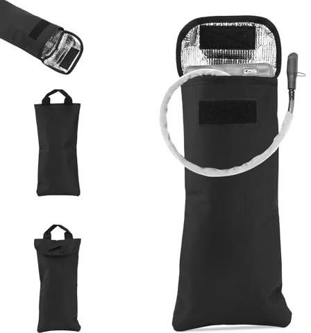 BOXOB Sac Isolant pour Poche à Eau, Housse Isolante en Tissu Oxford Noir à Eau Isolée Sac de Protection 2L Garder l'eau Froide Manchon