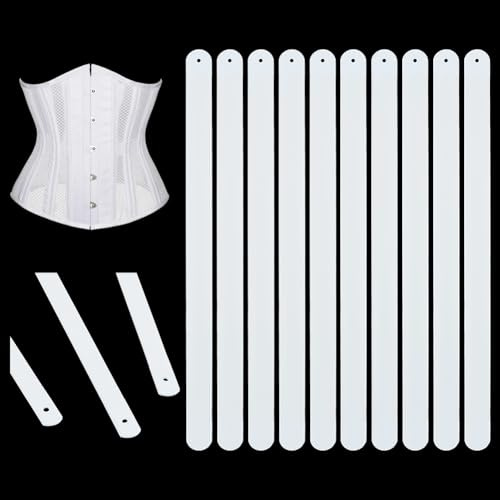 BENECREAT 10 pz Metallo Bianco, Strisce Del Corsetto, Stecche per Abiti Da Sposa, Forniture per Cucire Fai Da Te, 20cm X 12mm