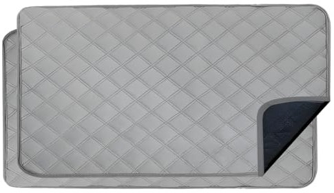 2 Pcs Waterproof Seat Protector Pads, Washable Incontinence Adult Bed Pads, Absorbent Seat Pad for Wheelchair Sofa Armchairs Car Seats Incontinence Sheets Chair Protectors Child Seats, Grey 60x45 cm