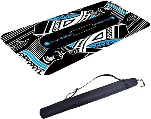 Portable Poker Table Top 70 X 35 Portable Rubber Foam Poker Tabletop Layout Mat Texas Holdem Poker Mat with Carrying Bag Poker Games Fun Game Night Supplies - Cool Casino Gift for Kid ( 35*70inch)