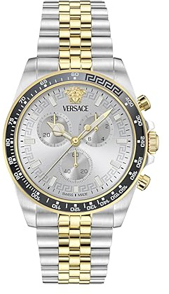 Versace Herren Chronograph Quarz Armbanduhr Greca Chr Wave