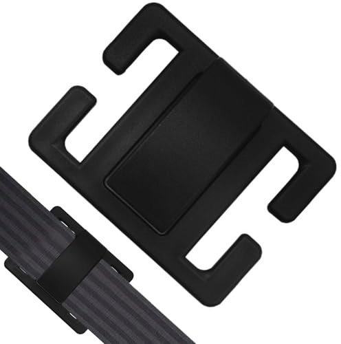 Belt Adjuster - PU Leather Pad Cover, Car Accessories | Automobile Comfort, Seatbelt Clip Neck Strap Secure Fastener for Family Travel Commuting Camping Road Trip (8.5x1.2x6.5cm)