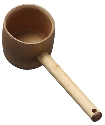 TOYANDONA Natural Bamboo Water Scoop Small Household Ladle for Kitchen and Gardening Reliable Bamboo Craft Water Ladle Gift for Home and Restaurant Use