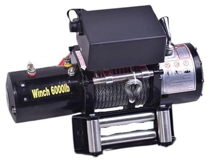 12000lbs 12V/24V Treuil Électrique Véhicule À Moteur Auto-sauvetage Et Désincarcération Petit Grue De Traction Capacité De Charge éLevéE(12V)
