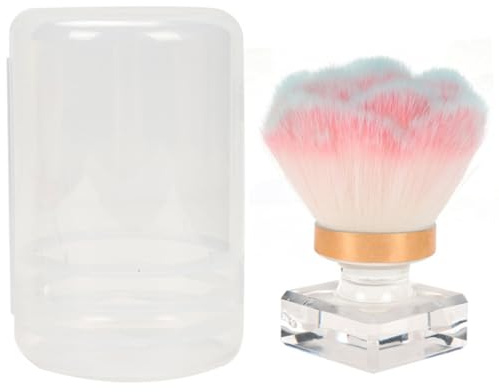 Healeved Pinceau à Poudre Rose de Fleur Taille Moyenne Applicateur Cosmétique Blush Visage Maquillage Ongles Usage Professionnel Couleur Dégradé Rose