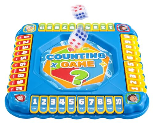 Tärningsspel, pedagogisk och rolig matematikleksak på bordet | Pedagogiskt tärningsspel | för klass 3–6 år, fest, födelsedag, present, flicka, pojke