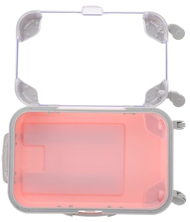 KICHOUSE Caja de Pestañas de Plástico Forma de Maleta, Ligera y Fácil de Transportar, Protege Pestañas Postizas Durante Viajes para Uso Creativo