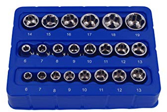 Bergen 1398 Lot de 22 douilles peu profondes 6-13 mm et 6-19 mm