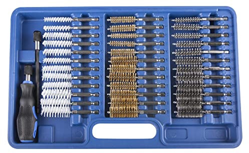 Coffret 38 pcs de brosses métal, Nylon, Laiton 8 à 19 mm pour Nettoyage puits d'injecteurs - Om 0666 - CLAS Equipements