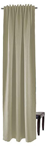 Homing Vorhang Kim Creme | Verdunkelungsvorhang inkl. Multifunktionsband | Thermovorhang Hitzeschutz | Akustikvorhang Schalldämmerung | Vorhang Blickdicht | Blackout Curtain | 140x245 cm | 1 STK.